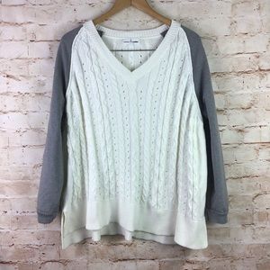 Neon Buddha white gray sweater Size XL